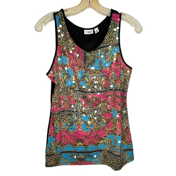 Cato Tank Top‎ with Sequins - Picture 1 of 6